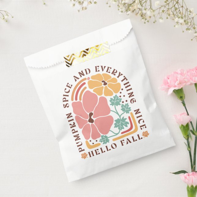 Boho Fall Autumn Quote  Favour Bag (Sealed)