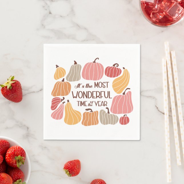Boho Fall Autumn Quote  Napkin (Insitu)