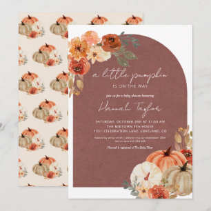 Boho Fall Baby Shower A Little Pumpkin Invitation