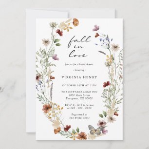Boho Fall Bridal Shower Invitation
