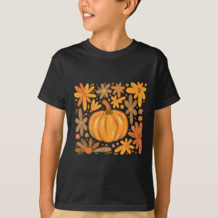 Boho Fall Floral Pumpkin, Autumn Pumpkin, Fall Lea T-Shirt