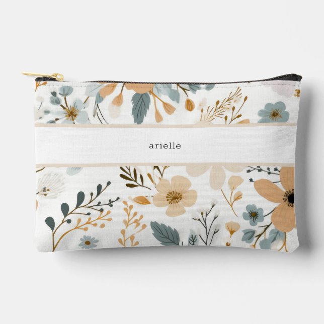 Boho Fall Foliage Persolized Accessory Pouch (Front)