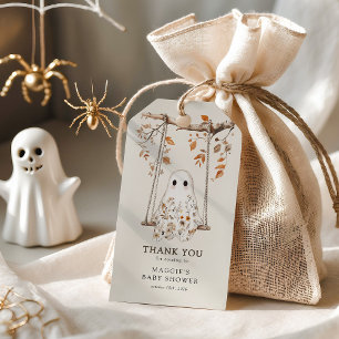 Boho Fall Ghost Baby Shower Thank You Favor  Gift Tags