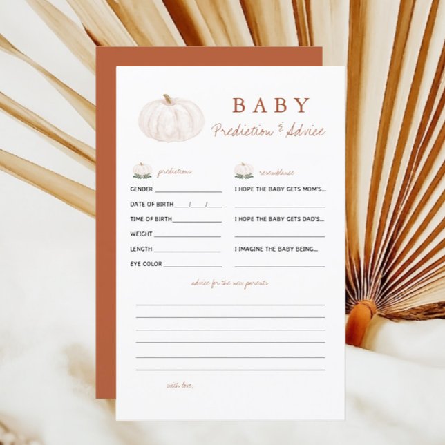 Boho Fall Pumpkin Baby Prediction and Advice (Creator Uploaded)