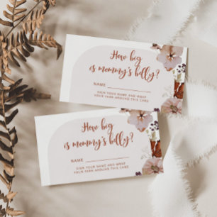 Boho fall pumpkin how big mommy's belly enclosure card