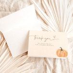 Boho Fall Pumpkin Thank You Card<br><div class="desc">These Thank You Cards features a minimalist design with hand-painted watercolor pumpkin and is a beautiful way to send your guests a special thanks. Text and background colours are fully editable —> click the "Edit Using Design Tool" button to edit!</div>