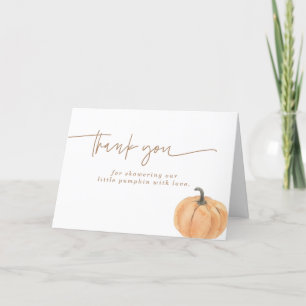 Boho Fall Pumpkin Thank You Card