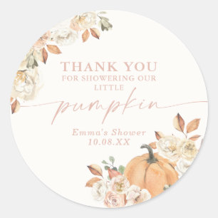 Boho Fall Pumpkin Thank You Favour Sticker