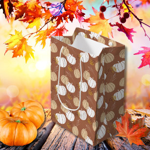 Boho Fall pumpkins Medium Gift Bag