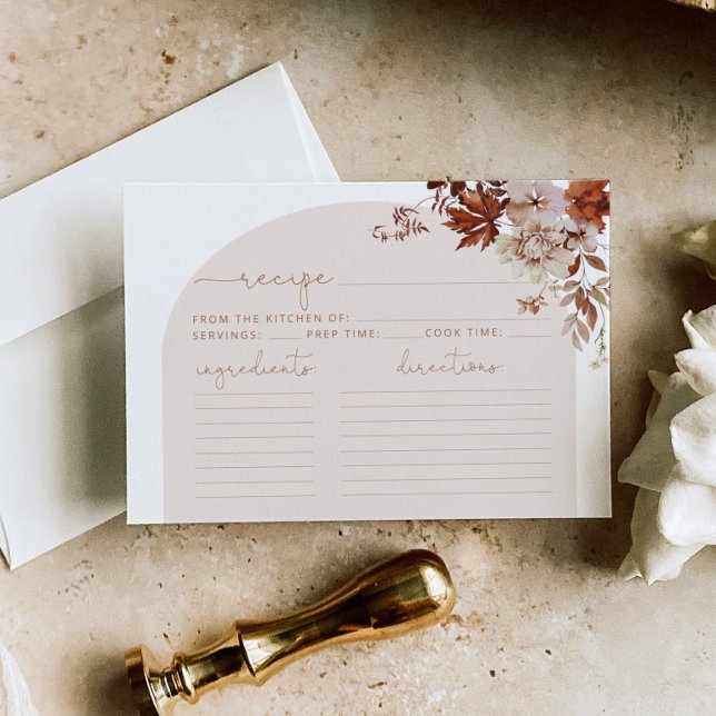 Boho fall recipe card. Elegant arch Recipe card (Creator Uploaded)