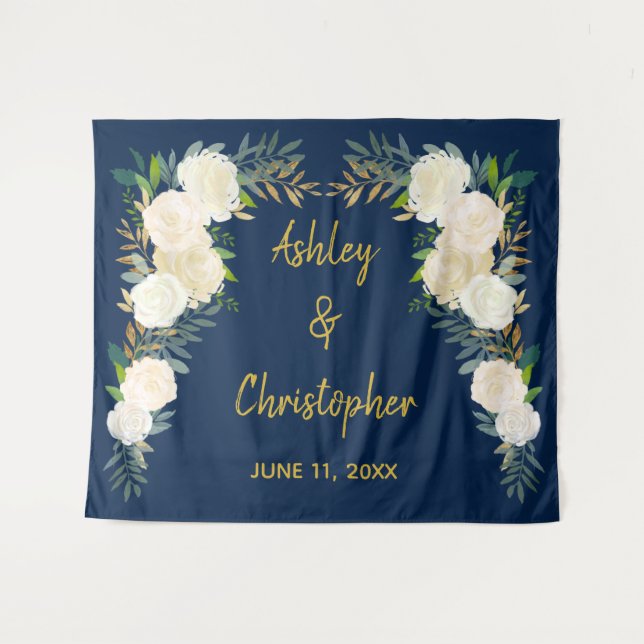 Boho Fall Wedding Back drop, Ceremony Decorations  Tapestry (Front (Horizontal))