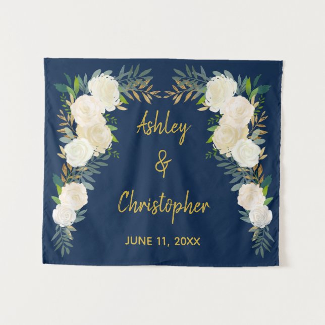 Boho Fall Wedding Back drop, Ceremony Decorations  Tapestry (Front (Horizontal))