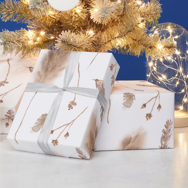 Boho Fall Wildflowers Wrapping Paper (Holidays)