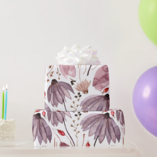 Boho Fall Wildflowers Wrapping Paper