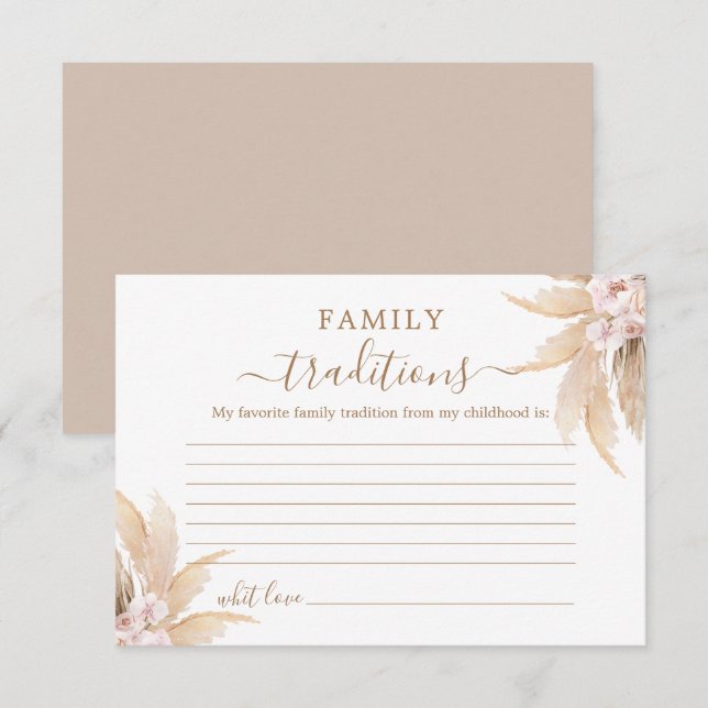 Boho Family Traditions Baby Shower card (Front/Back)