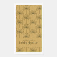 Boho Fan Palm Leaf Botanical Mustard Bridal Shower