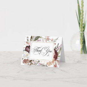 Boho Fantasy Watercolor Floral Thank You