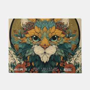 Boho Fatcat Cat Mom Dad Home Flat Warming Gift Doormat