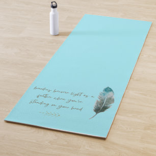 Boho Feather and Arrow Yoga Mat