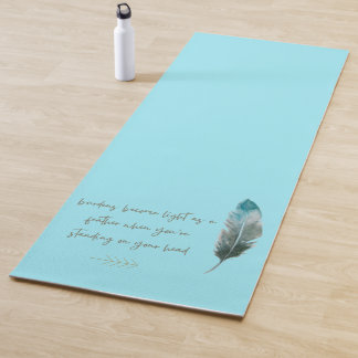 Boho Feather and Arrow Yoga Mat