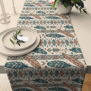 Boho Feather Arrow Table Runner Home Decor