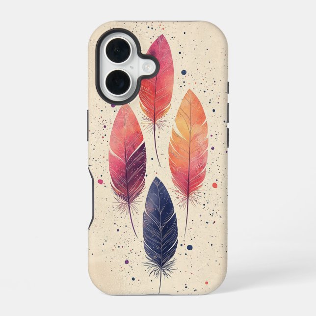 Boho Feather Dance Phone Case (Back)