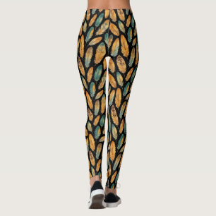 Boho Feather Pattern Leggings