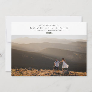 Boho Feather Watercolor   Minimal Save Our Date Save The Date