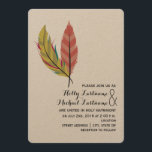 Boho Feather Wedding Invitation<br><div class="desc">A bohemian inspired wedding invitation featuring an illustration of two feathers.  Personalize the text.</div>