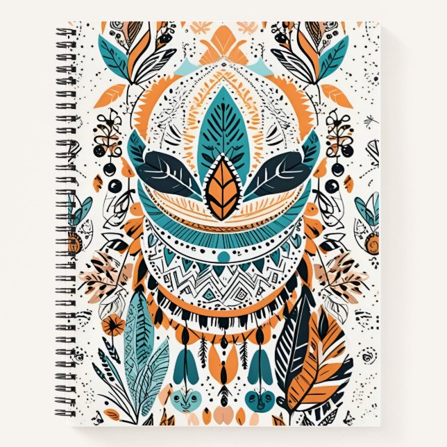 Boho Feathers Book Cover Design – Stylish & Artist (Front)
