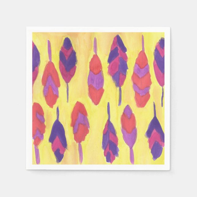 Boho Feathers Napkin (Front)