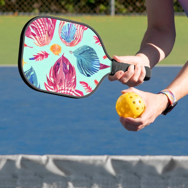 Boho Feathers Pattern Pickleball Paddle (Insitu)