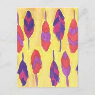 Boho Feathers Postcard