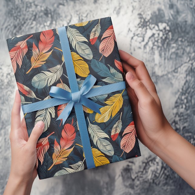 Boho Feathers Wrapping Paper (Creator Uploaded)