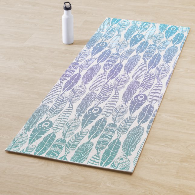 Boho Feathers Yoga Mat (In Situ)
