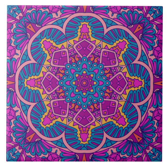 Boho Festive Mandala Tile (Front)