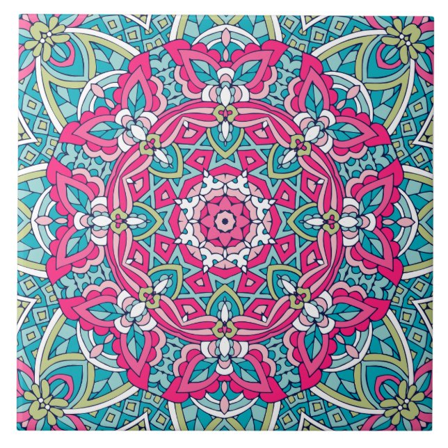 Boho Festive Mandala Tile (Front)