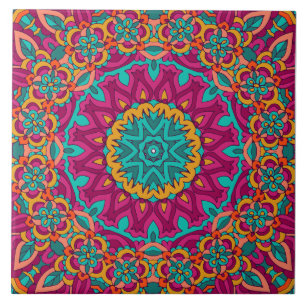 Boho Festive Mandala Tile