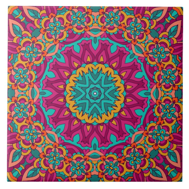 Boho Festive Mandala Tile (Front)