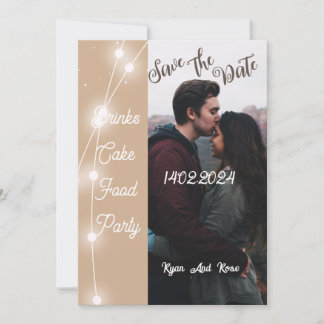 Boho, fête, drôle Script, Enregistrer La Carte Dat