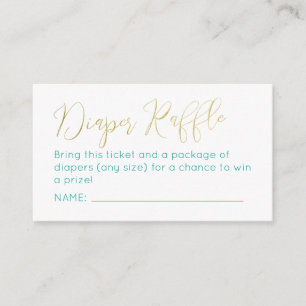 Boho Fiesta Diaper Raffle Ticket Enclosure Card