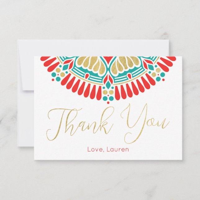 Boho Fiesta Personalized Thank You (Front)