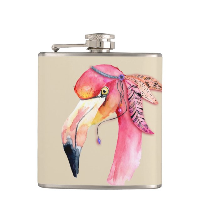 Boho Fiona Flamingo Flask (Front)