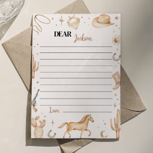 Boho First Rodeo Time Capsule Note Message Card