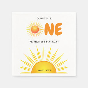 Boho First Trip Around the Sun 1st Birthday  Napkin