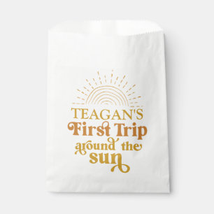 Boho First Trip Around The Sun First Birthday Favour Bag