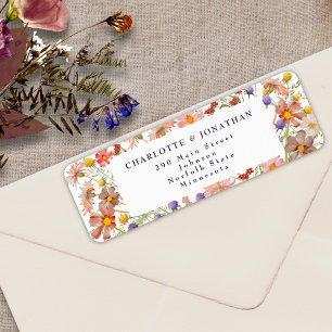 Boho Fleur de Fleur Navale Bleu Blanc Mariage