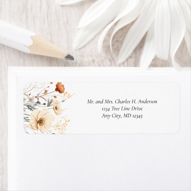 Boho Fleur sauvage Beige Terracotta Mariage Retour (En situation)
