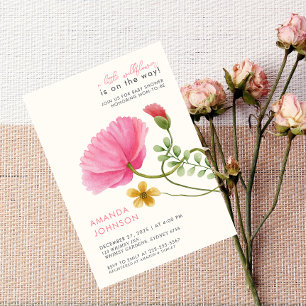 Boho Fleur sauvage Floral Baby shower Invitation