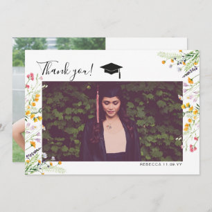 Boho fleur sauvage Graduation Merci photo
